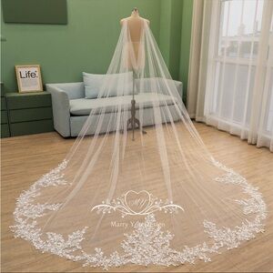 Cathedral Glitter Cape Veil